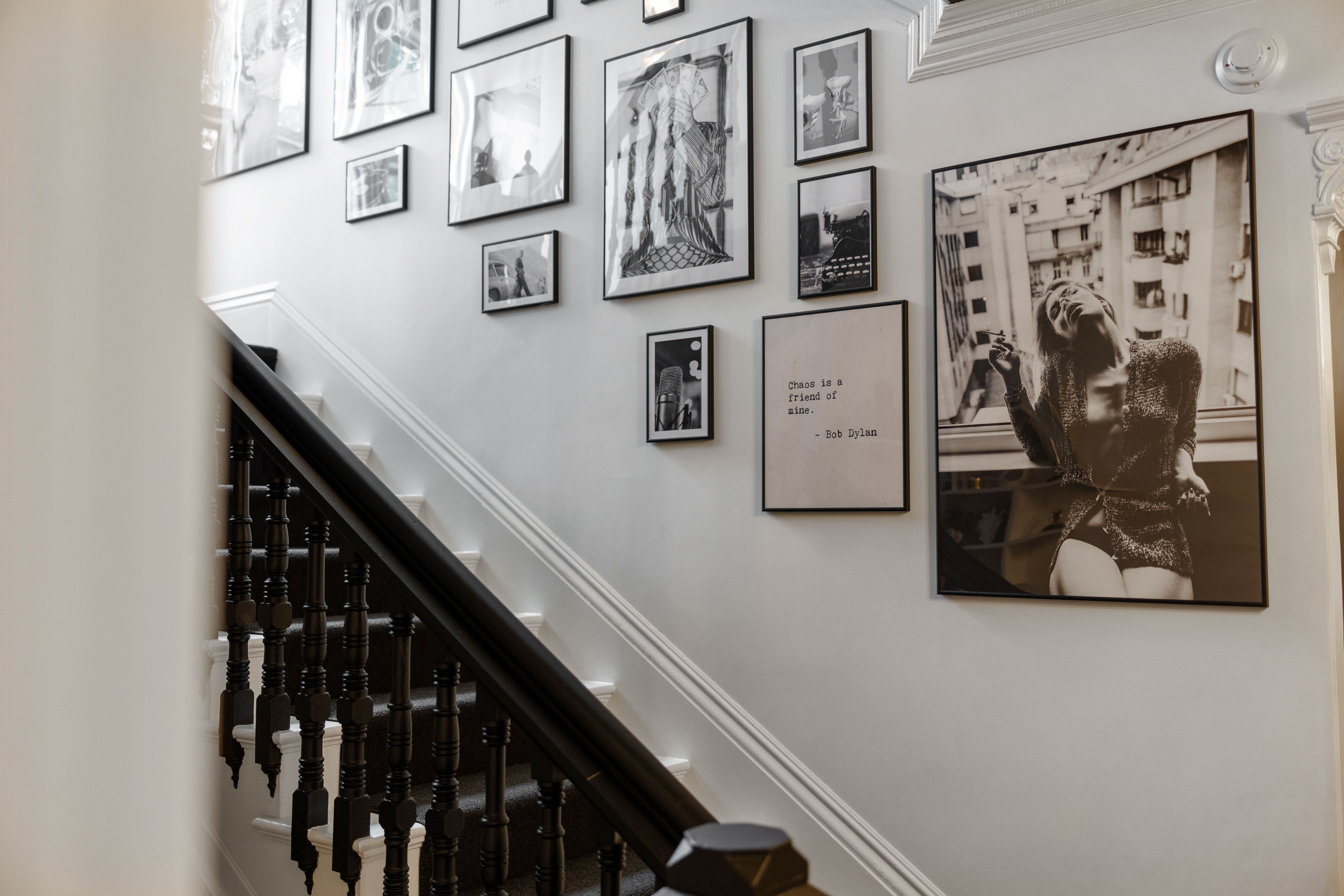 Gallery wall design in The Coach House luxury boutique hotel